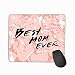 Produktbild Mouse Pad Best mom Ever Happy Mother s Day Greeting Card Black Brush Lettering Calligraphy pink Stone Marble Rectangle Rubber Mousepad 11.81 X 9.84 Inch