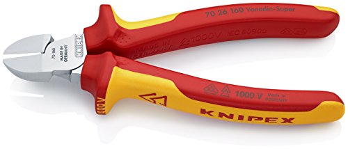 KNIPEX 70 26 160 Seitenschneider, bündiges Schneiden bis Ø 4,0 mm, isoliert und VDE-geprüft, 160 mm - 2