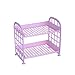 Produktbild erthome Double Table Top Shelf Cosmetic Storage Rack Kitchen Storage Rack Bücherregal Metall Standregal Leiterregal Treppenregal Lagerregal Badregal (Lila)