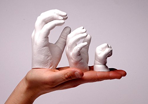3D Baby Abformset | 0-6 Monate & max. 6 Modelle | Handabdruck, Fußabdruck, Gipsabdruck - 9