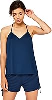 Iris & Lilly Top Pigiama con Pizzo Donna, Blu (Insignia Blue), X-Small