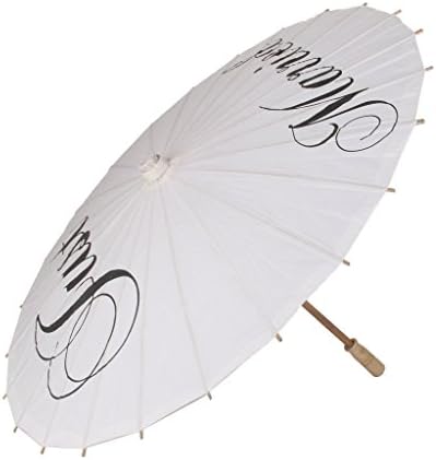 EXOH Folding Paper Parasol Umbrella Photography Photo Prop Party Wedding Decoration Just Married