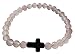 Produktbild akacha Armband Kreuz Rosenkranz Herren Damen Fashion: Rosary Shamballa – Rosa