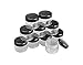 30g 30ml/1oz Refillable Black and White Plastic Screw Cap Lid with Clear Base Empty Plastic Cosmetic Jars for Nail Powder Bottles Eye Shadow Container Lot Powder Storage Container (Pack of 10) (Black Lid)