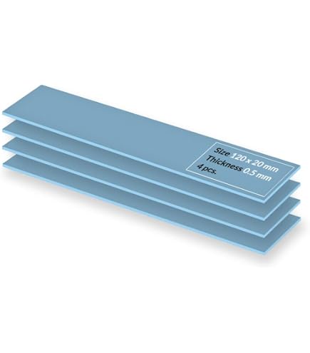 Sporgo 5 cuscinetti termici: 100 x 100 x 0,5/1/1,5/2/3 mm, termoconduttore in silicone resistente alle alte temperature, riutilizzabili per CPU, GPU, SSD, PC, laptop, dispositivo di raffreddamento