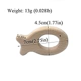 Coskiss 11pcs Organischer Baby-Zettel-hölzerner Teether Natürliches Zahnen-Greifen-Spielzeug-Baby-Dusche-Geschenk-Kleinkind-Zettel Neugeborenes Baby-Geschenk (Holzfarbe-11PCS) - 4