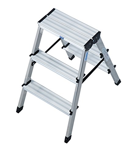 KRAUSE Doppelleiter Dopplo, 1 Stück, 2 x 3 Stufen, 120328