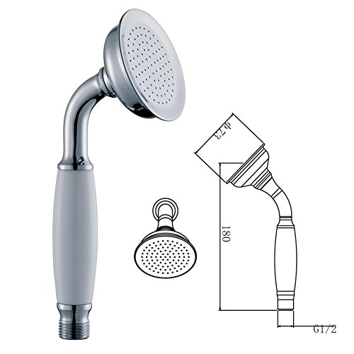 S R SUNRISE Handbrause der retro raindance Duschkopf messing Telefon-Stil verchromt SRSH04 - 3