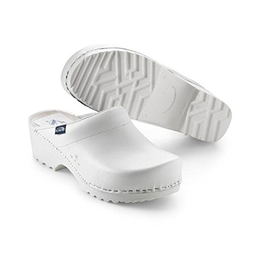 SIKA Clogs Traditionell, offen ohne Stahlkappe weiß CE + SRC - 2