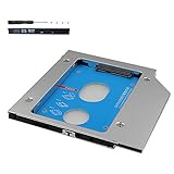 Adaptador de bandeja de disco duro de 2,5" expande el almacenamiento para ordenador portátil, compatible con disco óptico de 12,7 mm CD/DVD.