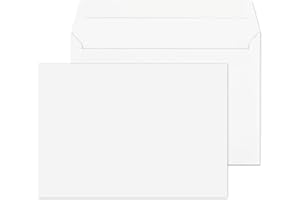 NAVOYS 50 C6 White Self-Adhesive A6 Peel and Seal Mailing Envelopes - Office, Home, E-Commerce and Admin Usage, 11.4cm x 16.2cm (50 Envelopes)