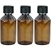 Produktbild 3 x braune Laborflasche 150 ml aus Kunststoff (PET), Apothekerflasche, Veralflasche inkl. Einfülltrichter
