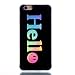Produktbild iPhone 6 6S (4.7 Zoll) Hülle, Hozor TPU Schwarz Schutzhülle Kratzfeste Buntes Plating Reflektierend Muster Handy Hülle Weiche Silikon Bumper Case Rückseite Cover Tasche - Hello