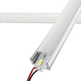 LED Kanal Profil 6931 Al&uuml;minyum Kasa İnce Tip 1 Metre 15x6mm Opak Pleksi Yan Kapak