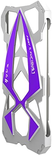 ShineMind Roadster Aluminium Alloy Metal Bumper Protective Cases Aluminum Armor Frames Case For iPhone X (Silver purple)