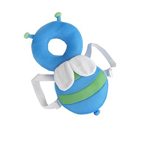 Preisvergleich Produktbild Ndier Schutzkissen für Kopfkissen, Babykissen, Kopfkissen, verstellbar, zum Schutz des Kopfes und der Säule, Biene Blau