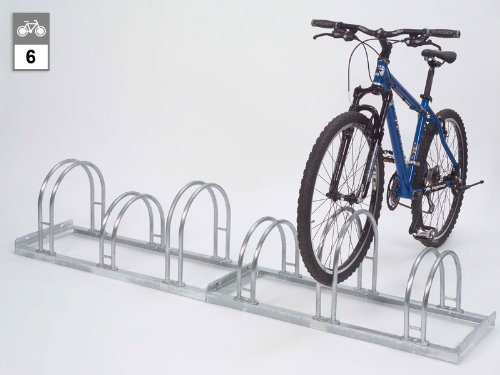 WSM Fahrradständer - Bogenparker Modell 5056 mit 6 Einstellplätzen - einseitig