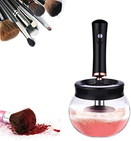 Makeup Brush Cleaner, Erjing Electric Automatic Makeup Brush Cleaner and Dryer Machine with 8 Brush Collars Clean and Dry All Size Makeup Brushes in Seconds