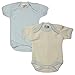 Twin Pack Tiny Baby Premature Boys Short Sleeved Vests - 5-8 lbs / 2.3 - 3.6 kg