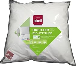 Abeil 15000000532&nbsp;Oreiller Classique Bio Attitude Coton Blanc 60 x 60 cm