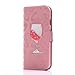 Produktbild iPhone 6/6S Glitzer Hülle,iPhone 6S/6 Leder Hülle,Leder Flip Case für iPhone 6/6S,Wallet Cover Hülle Schutzhülle Etui Tasche Cool 3D Crystal Klar Rotwein Muster Design im Bookstyle mit Standfunktion Karteneinschub und Magnetverschluß Flip Case für Apple iPhone 6S/6 4.7 Zoll Schutz Etui Schale