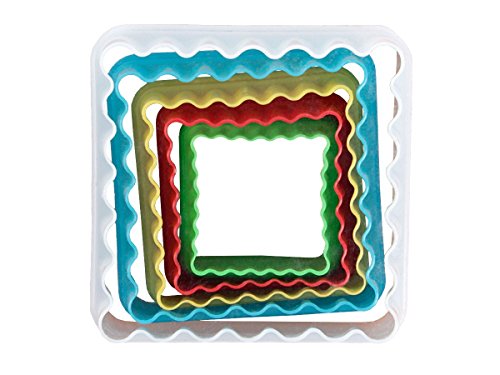 Keksausstecher Quadrat Ausstechform Ausstecher Kunststoff Set Kuchenform Plätzchen Kekse von Alsino, Variante wählen:AF-04 Viereck weiß