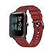 Produktbild FeiliandaJJ Ersatzarmbänder für Huami Amazfit Bip Youth Watch,Armbänder Soft Silikon Smart Watch Zubehör Uhrenband Uhrenarmbänder Replacement Watch Band (rot)
