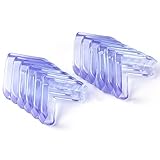 Amzdeal Kantenschutz Transparent mit rechten Winkel Eckenschutz aus Kunststoff für die Sicherheit von Baby und Kinder auf Tisch- und Möbelecken mit 12 Stücker