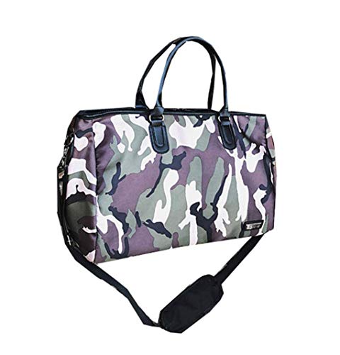Preisvergleich Produktbild wasserdichte Reisetasche Yoga Fitness Bag Männer Nylon Camouflage Umhängetasche Training Fitness Sporttasche Schulter Messenger Bag (Blau) (Color : Blau, Size : -)