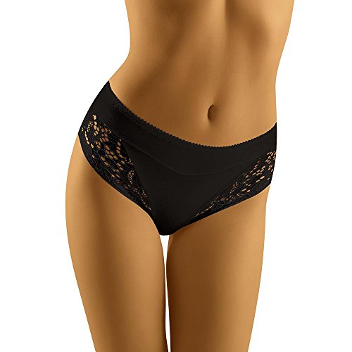 Wolbar Damen Maxi-Slip WB77, Schwarz,Large