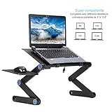 JueYan Support pour Ordinateur Portable - Table de Lit Pliable,Tablette Ergonomique - 360 °Réglable Support - pour Ordinateur Portable Livre