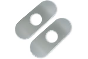 VIDSMOW 2 PCS Placa para Grifo de Fregadero, de 35 mm en Acero Inoxidable 304, Roseta Antimancha para Baño y Cocina, Instalación Sencilla y Diseño Elegante, Previene Fugas