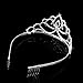 ABEILLO Tiara Crown Headband at Wedding Party for Bridal Bridesmaid Elegant Pageant Hair Accesories with Charming Rhinestone with Comb (Silver) 
