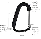 Large Kinderwagen Buggy Clips, 2 Universal Kinderwagen Organizer Kinderwagen Haken Mummy Karabiner Clips zum Aufhängen Windel, Shopping Tasche etc., Größe: 16 cm (L) * 10 cm (W), passend für alle Single und Twin Travel System - 2