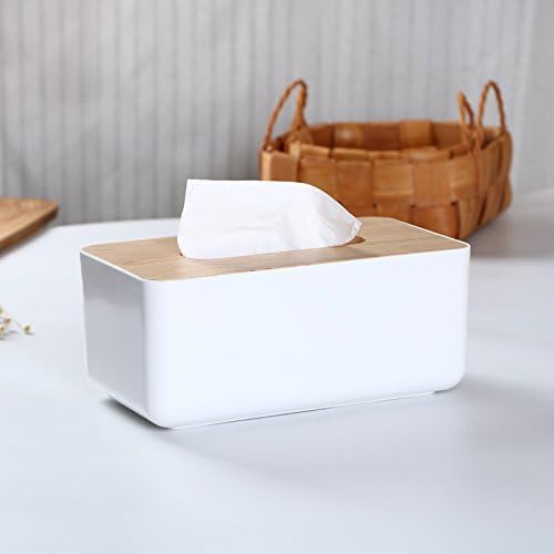 Continental simple tissue paper cassette tray in the living room for solid wood door creative lovely wooden cart with a piece of kitchen paper-box, high, white