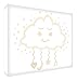 Feel Good Art cloud-a6blk-01it Token Decorative Diamond Acrylic, Sanding, Drawing, Happy Cloud, Beige, 14.8 x 10.5 x 2 cm