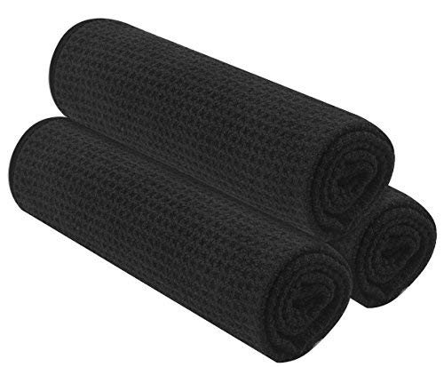 Preisvergleich Produktbild KinHwa Microfasertuch Auto Poliertuch / Trockentuch Mikrofaser Waffeltuch perfekt / Spezial Reinigungstücher ideal für Auto, Autolack, Motorrad,Glas und Küche (3er Set, 40 cmx60cm)