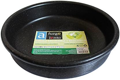 A Fuego Lento Simmer Pan Oven Stone, Mud, Black Granite, 28. cm