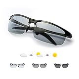 【ESCENARIOS】Gafas de aspecto fotocrómico que evitan los deslumbrantes efectos de la luz solar cuando conduce, corre, pesca, monta en bicicleta u otras actividades al aire libre.