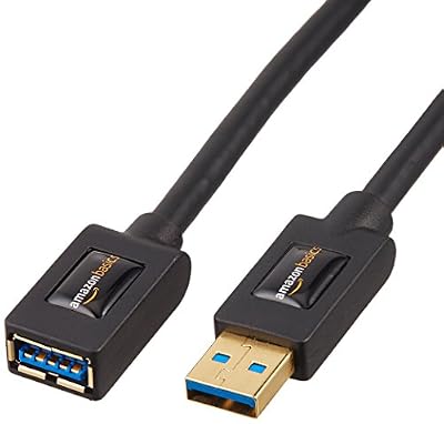 AmazonBasics Lot de 2 rallonges de câble USB 3.0 Connecteurs mâle A vers femelle A 0,9 m