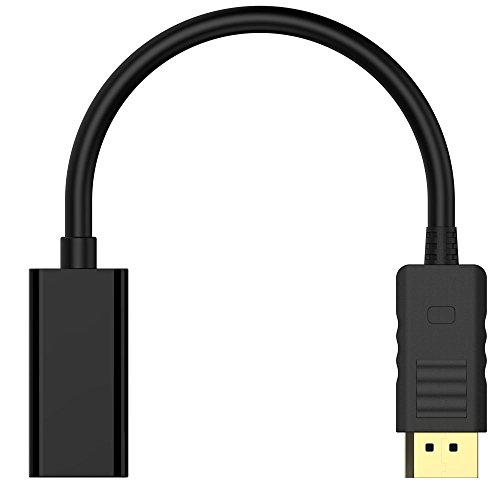 Ganvol DisplayPort Stecker zu HDMI Buchse Adapter Konverter, DP auf VGA, FULL HD 1080p, Vergoldet, , inkl. Audio-Übertragung & Sperrfunktion - 4