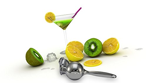 Splink Edelstahl Zitronenpresse Limettenpresse Manuelle Lemon Squeezer Saftpresse für Cocktail Saft Bar Barbecue, Dia 70mm, Größe L - 7