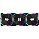 Lian Li UNI Fan SL120 RGB PWM Lüfter, 3er Pack INKL. Controller - 120mm, Schwarz