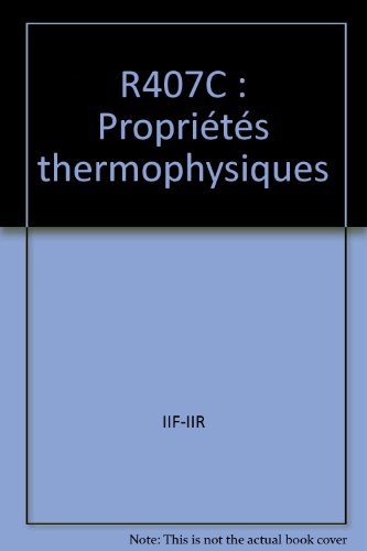 Preisvergleich Produktbild R407C : Propriétés thermophysiques
