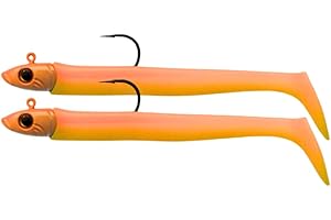 Lazy Lures Bomb Squad Lures (45g/16cm), 2 Per Pack Durable Soft Plastic Paddle Tailed Lures, Saltwater Lures. Perfect For Sea And Fresh Water Fishing, Catch Bass, Pollock, Cod and Mackerel