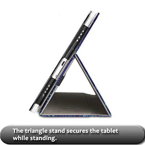 Infiland Samsung Galaxy Tab A 9.7 Hülle Case -Slim Fit Folio PU-lederne dünne Kunstleder Schutzhülle Cover Tasche für Samsung Galaxy Tab A 9.7 T550N/ T555N 24,6 cm (9,7 Zoll) WiFi/LTE Tablet-PC (mit Auto Schlaf / Wach Funktion)(Sterne) - 7