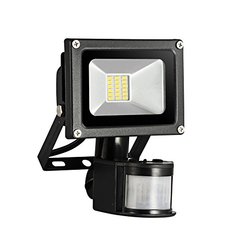 Kaltweiß/Warmweiß 20W LED Fluter SMD 18LEDs Lampe + Bewegungsmelder Wandstrahler Spots 1700-1800 lm Alu. Gehäuse Strahler Scheinwerfer LED Flutlicht Außenstrahler wasserdicht IP65 (warmweiß) - 7