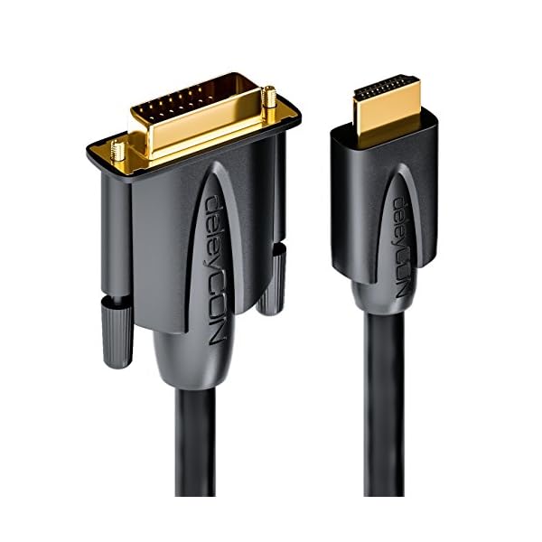 deleyCON 0,5m Cable HDMI a DVI - Conector HDMI para Enchufe DVI 24+1 HDTV Full HD 1080p 1920x1080 - Contactos Chapados… - Image 8
