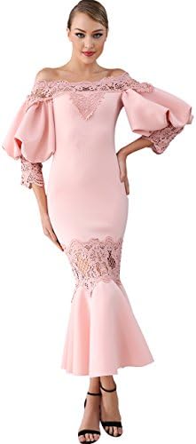 Miss Water Prom-Dress-Mermaid Wedding Party Haute-Couture Boutiques Champagne Pink L