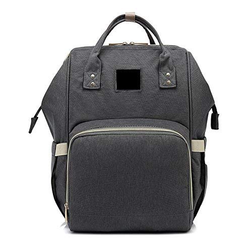 Preisvergleich Produktbild Baby Wickelrucksack Wickeltasche mit Wickelunterlage Multifunktional Oxford Große Kapazität Babytasche Reisetasche für Unterwegs (Grau)